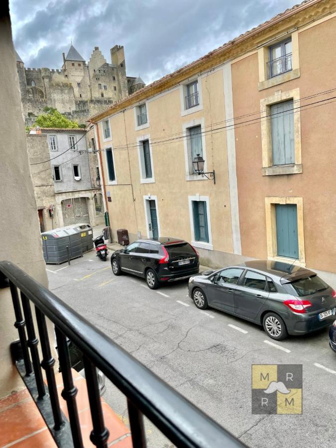 Le Templier Vue Cite Pied Cite Medievale Neuf Carcasona Exterior foto